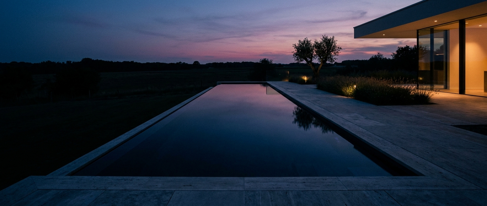 Pool project photo accompanying the pool builder ad budget article